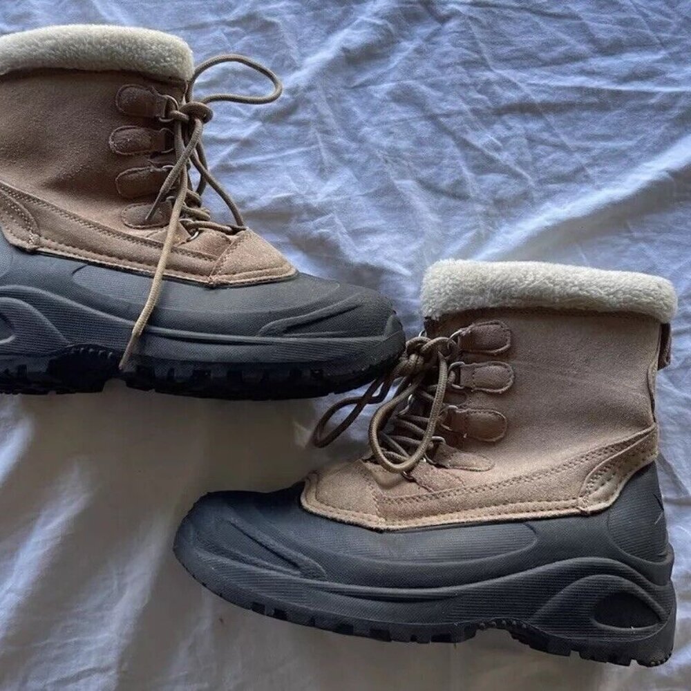 Itasca Women's size 9 Fur Top Winter Snow Rain Thinsulate Waterproof Brown Boots